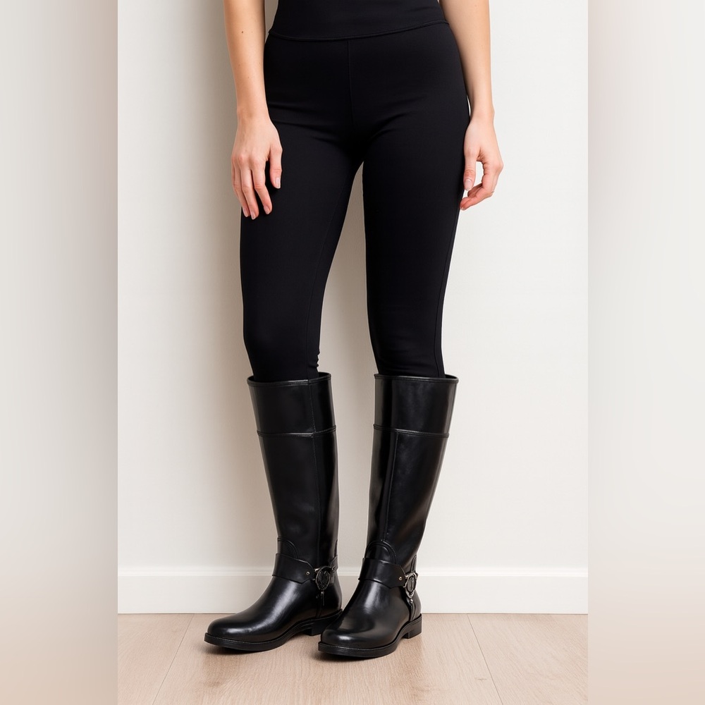 MICHAEL KORS 🖤 Women’s Rubber Knee-high Rain Boots (Size 7) - Picture 14 of 16